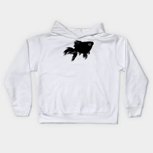 Goldfish Black White 5 Kids Hoodie